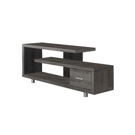 Monarch Specialties Tv Stand, 60 Inch, Console, Storage Cabinet, Living Room, Bedroom, Laminate, Brown I 2574